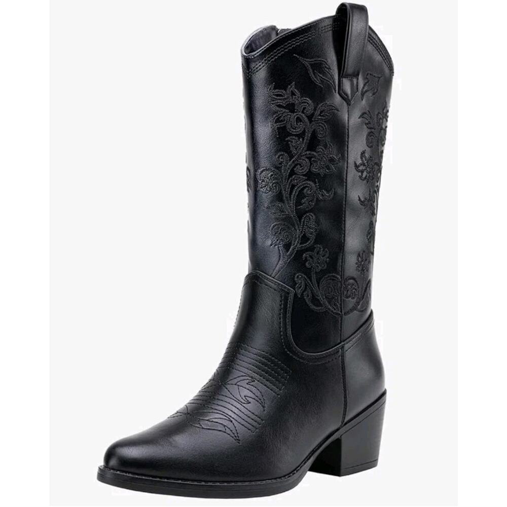 Vepose 9803 Cowboy Boots Women, Cowgirl Embroided Western Pull on Pointed Toe...